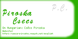 piroska csecs business card